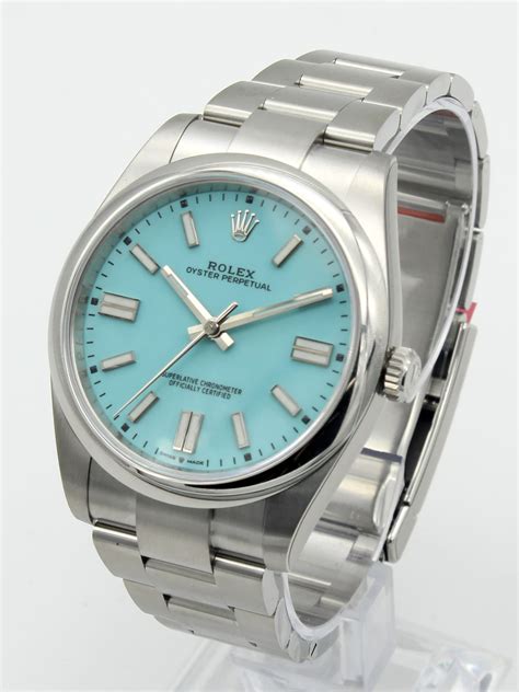 rolex oyster perpetual blue face replica|rolex oyster perpetual tiffany.